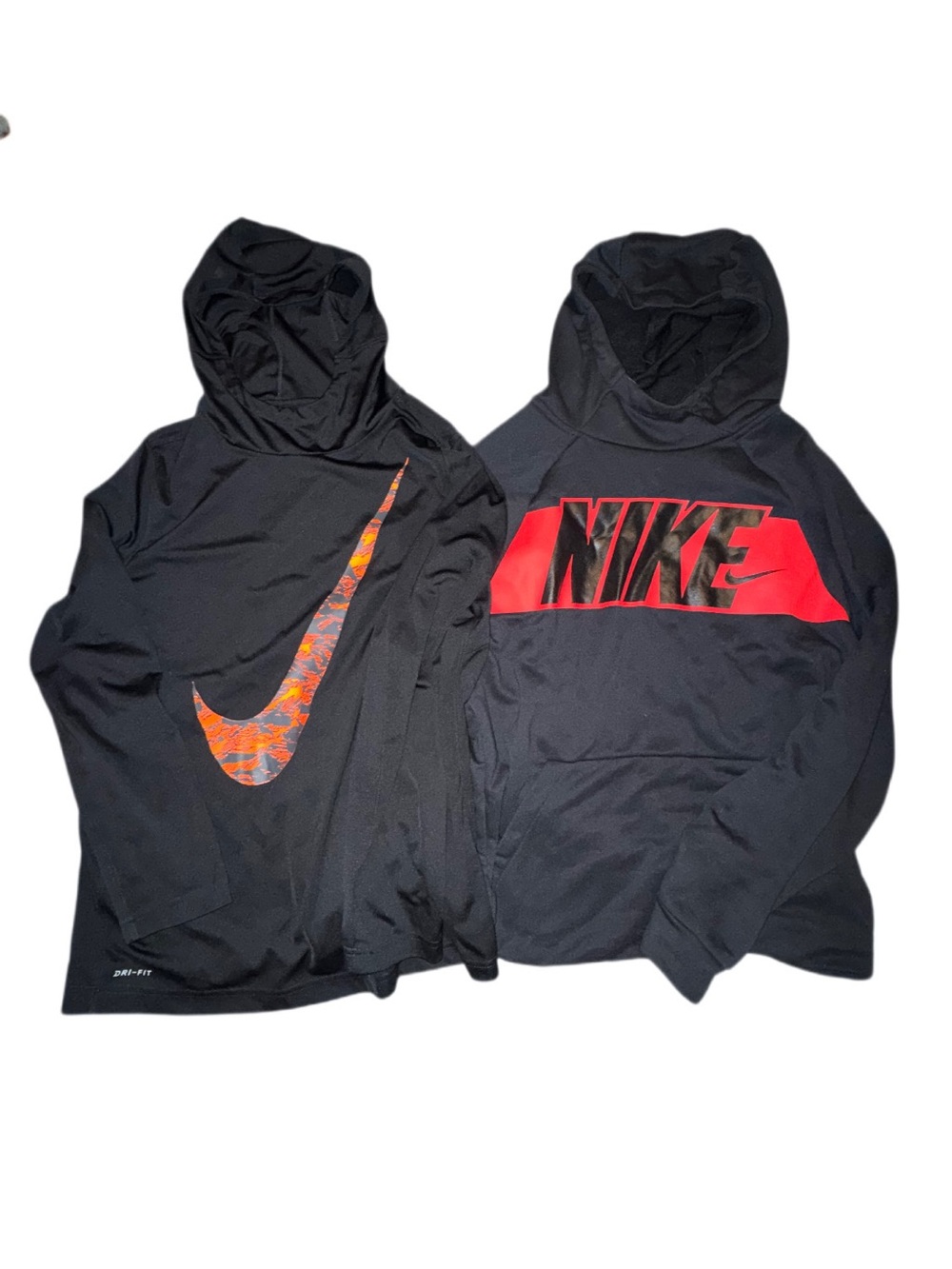 Nike Black Hoodie Sweatshirt and Lightweight Athletic Hoodie Boys Extra Large